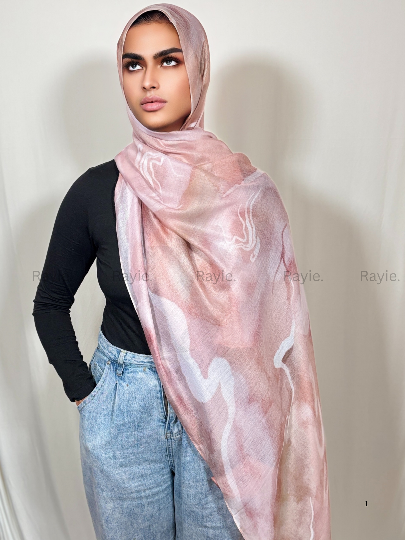 Blush Shadow Elegance Hijab