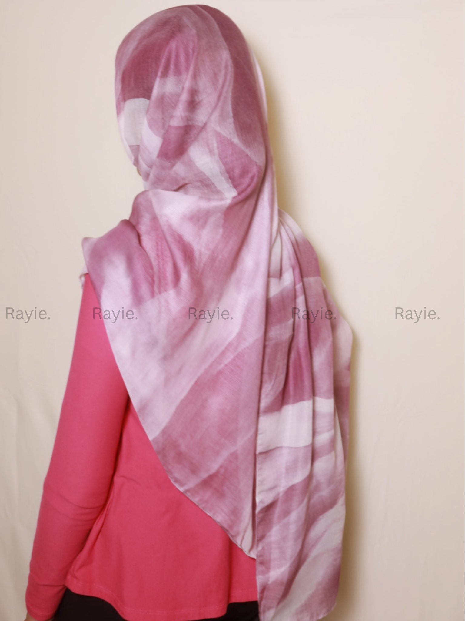Lavender & Pink Marble Modal Hijab