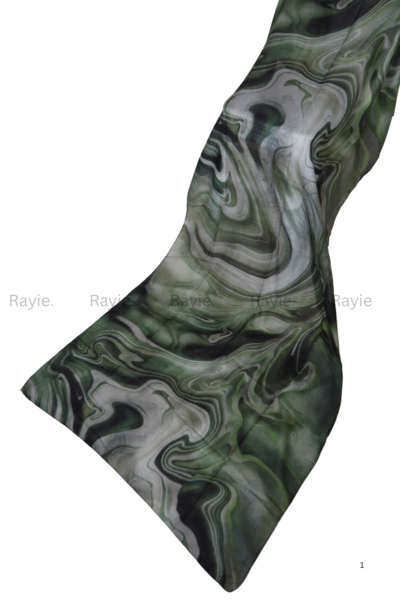 Emerald Olive Swirl – Premium Modal Hijab