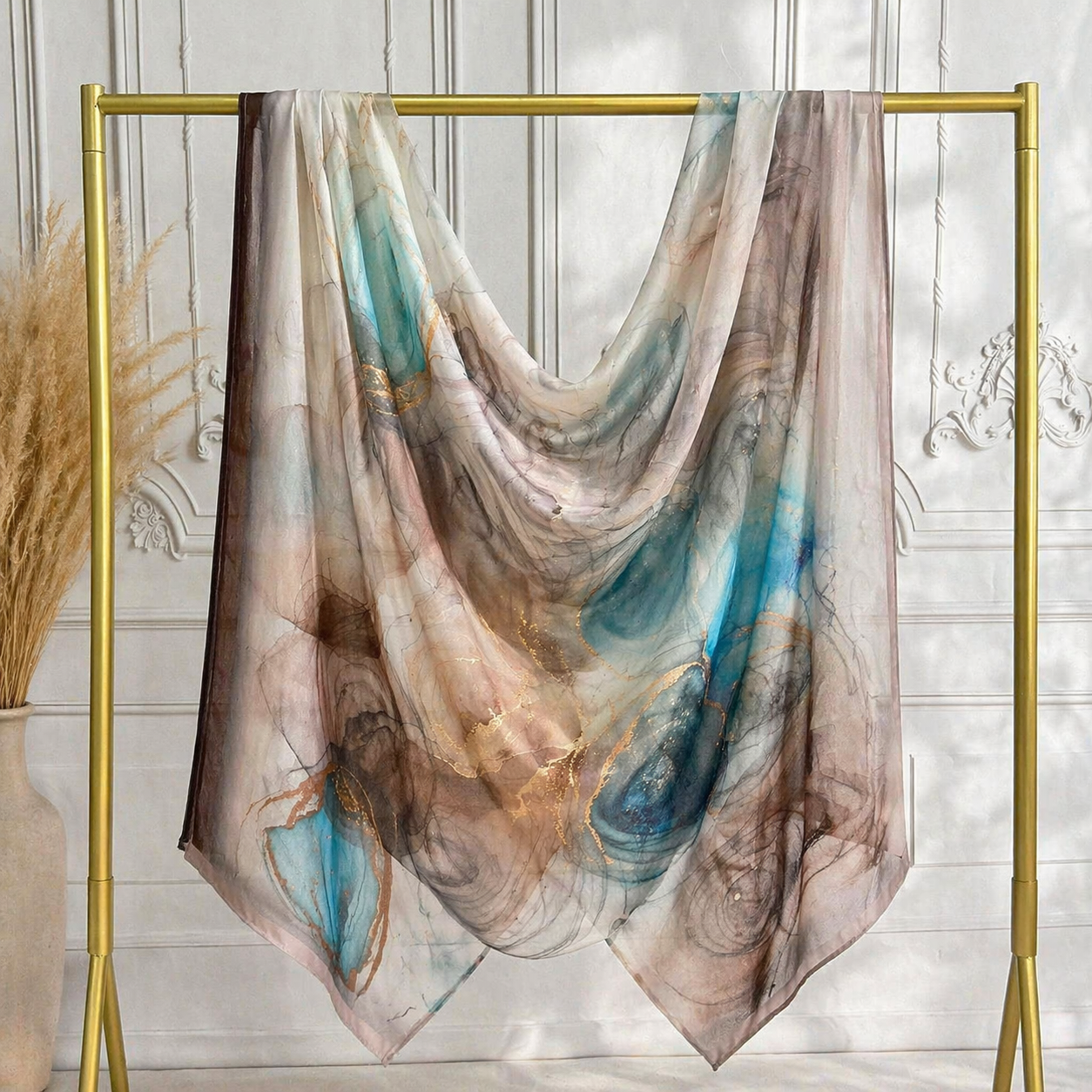 Azure Marble Luxe Modal Hijab