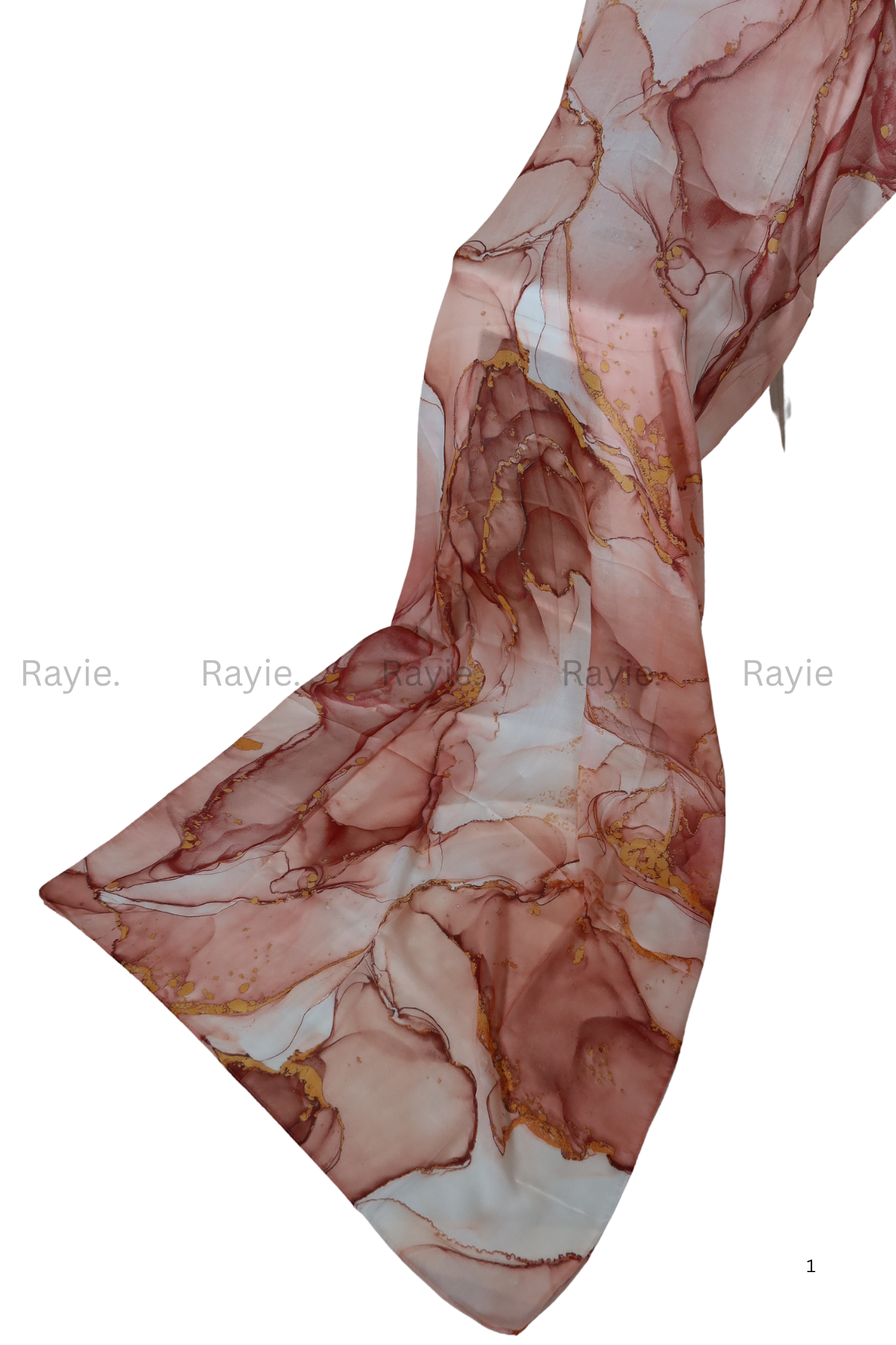 Peach Marble Glow Hijab