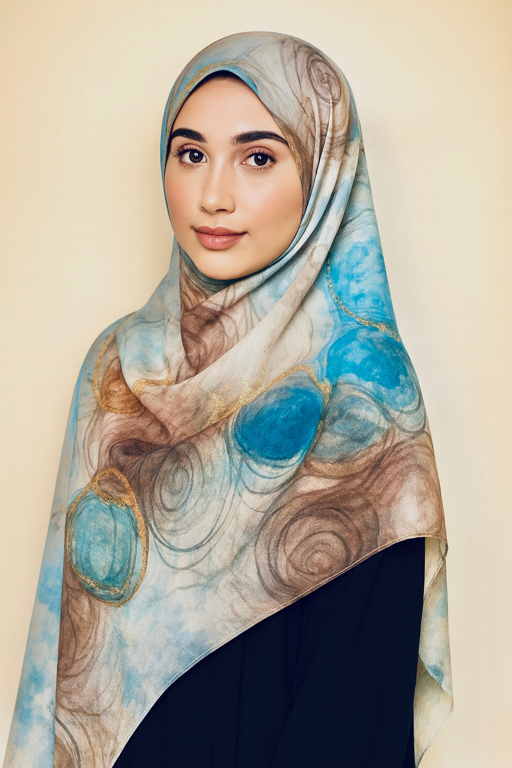 Azure Marble Luxe Modal Hijab