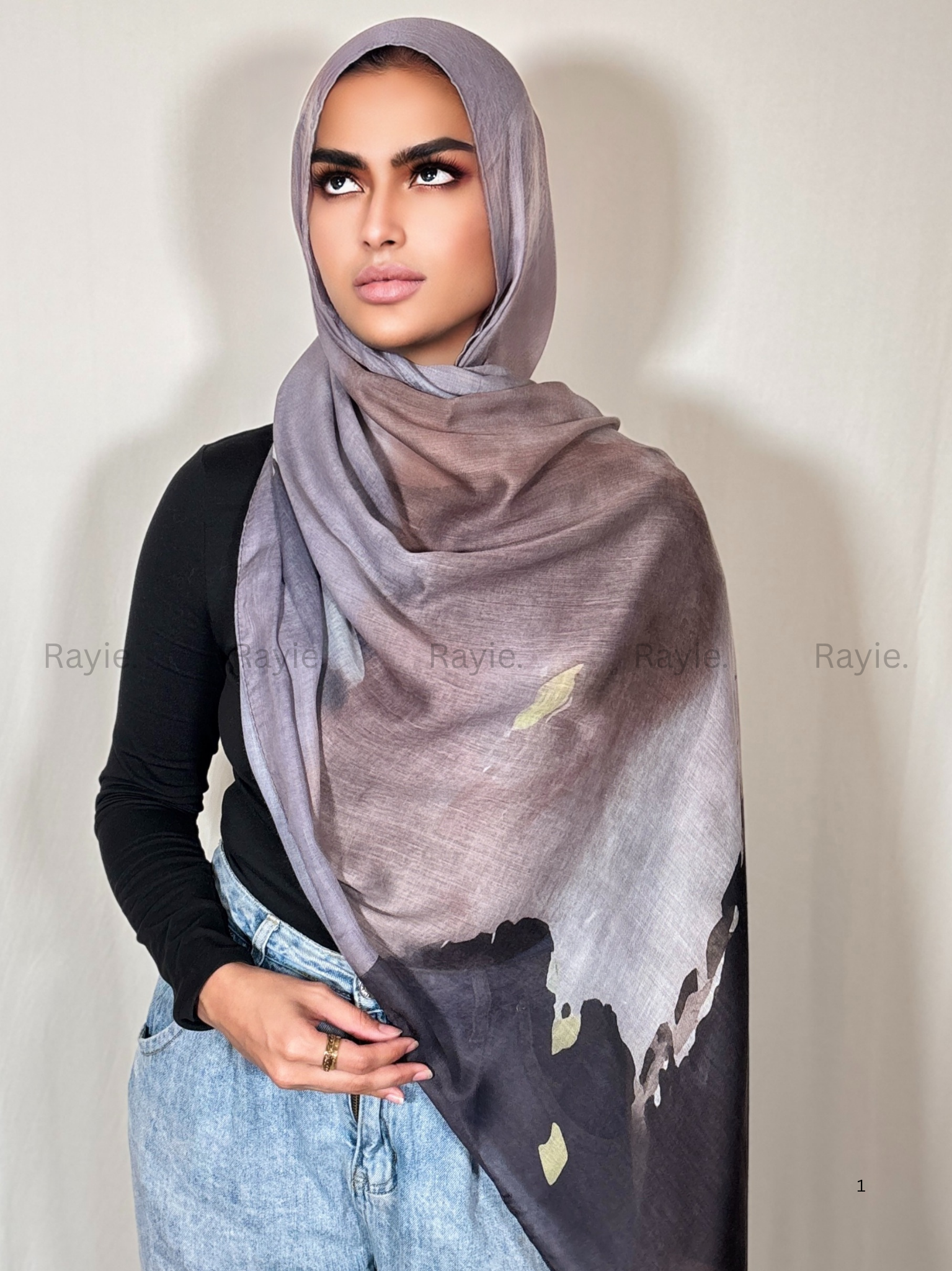 Black Bug-Spot Hijab