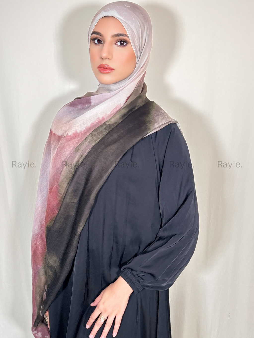 Olive Blossom Multi-Color Printed Modal Hijab