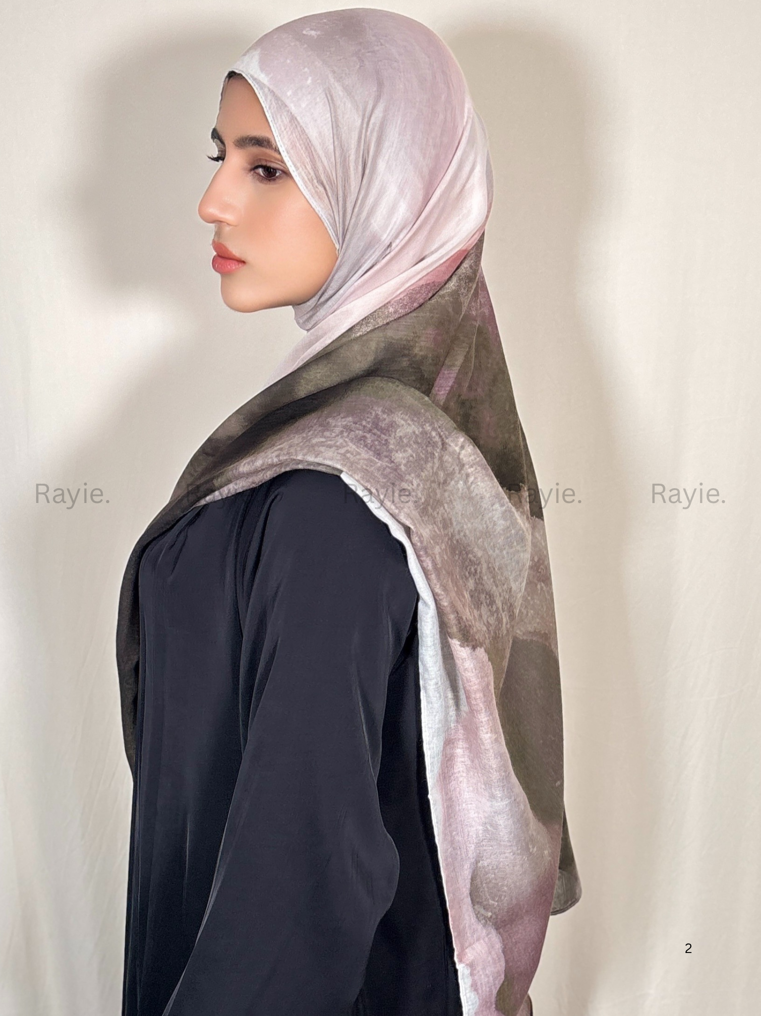 Olive Blossom Multi-Color Printed Modal Hijab