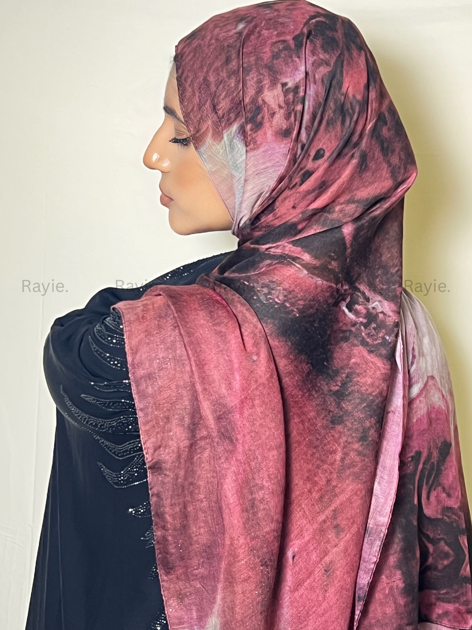 Maroon Sea Green Modal Hijab