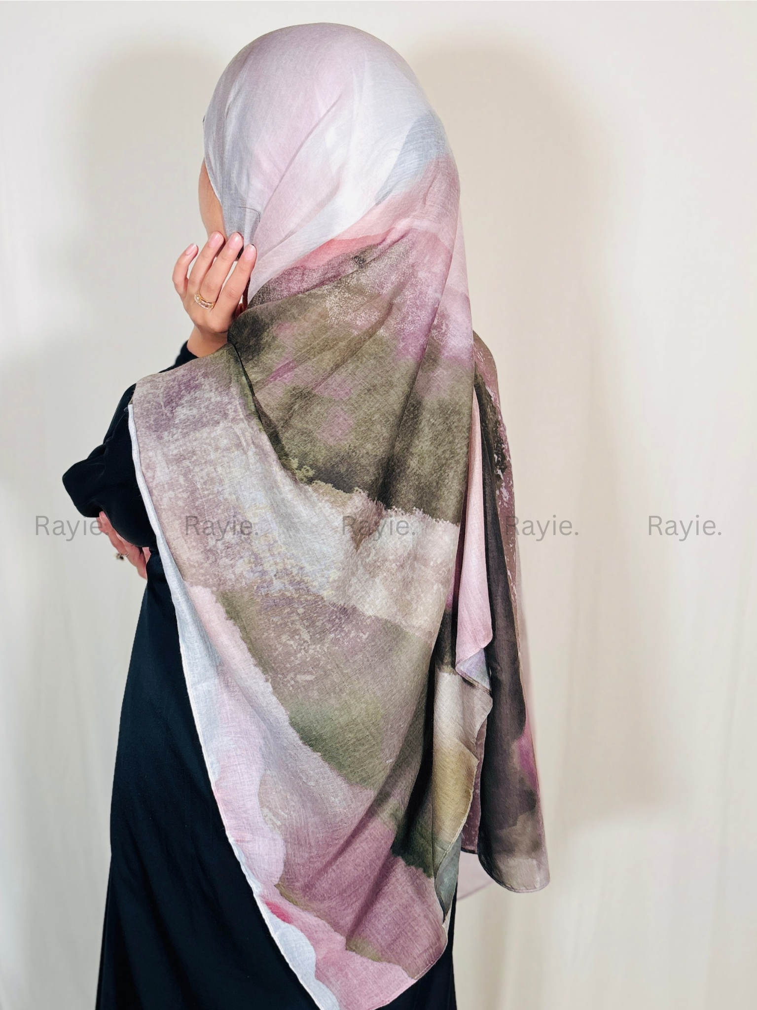 Olive Blossom Multi-Color Printed Modal Hijab
